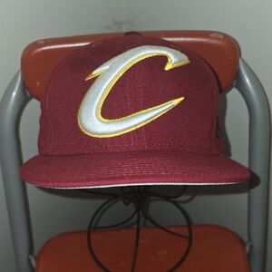 New Era Burgundy Cleveland Cavaliers Cap with Gold and White Accents